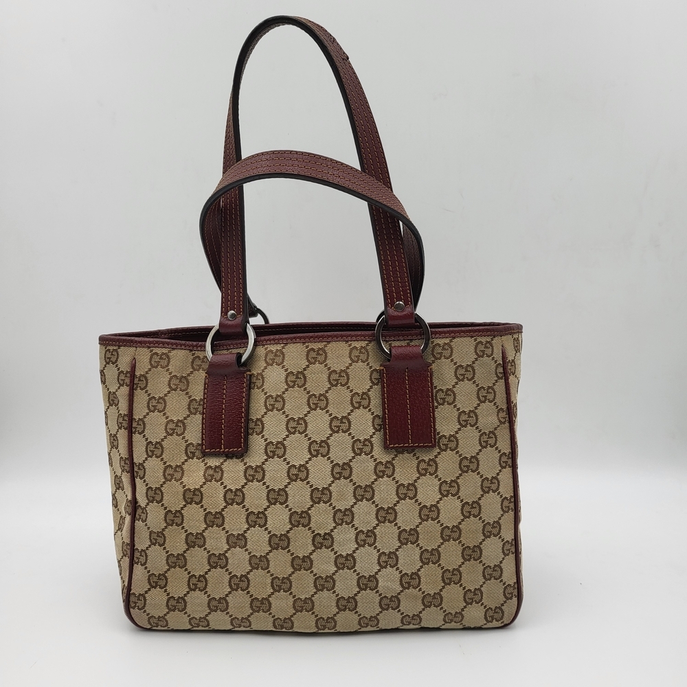 Gucci GG Canvas Tote Bag Brown..Authentic..